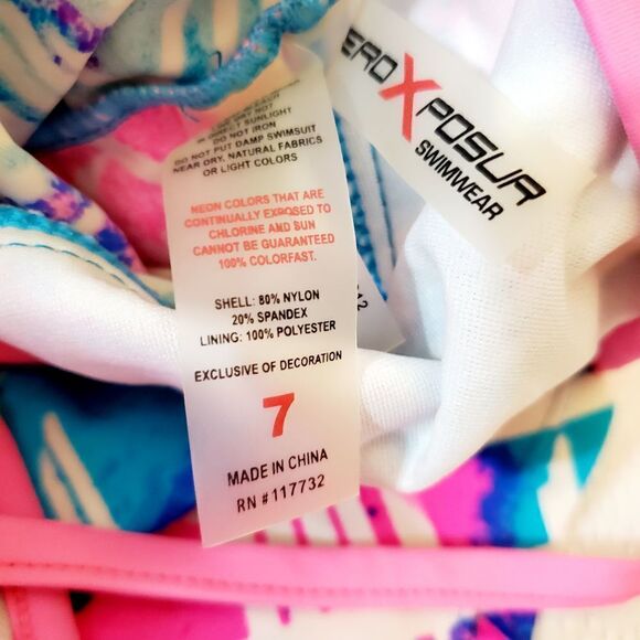 ZeroXposur Multi-colored Print Swimset Girl's size 7 - Picture 10 of 10